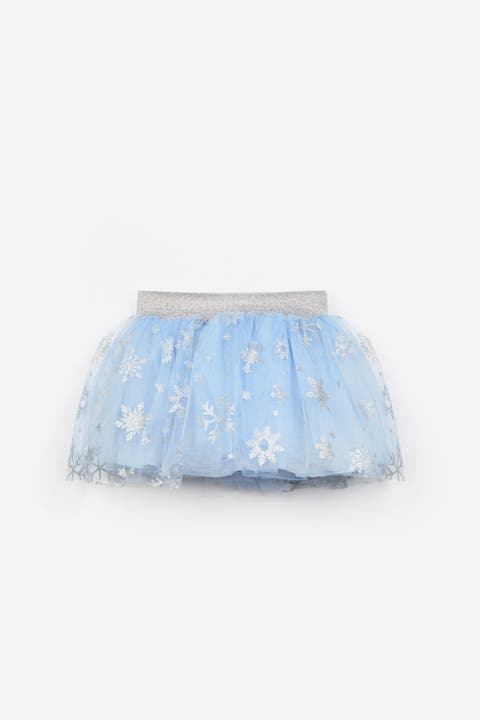 Pauline Girls’ Snowflake Print Tulle Skirt