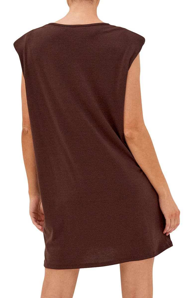 4th & Reckless Gabriella Shoulder Pad Sleeveless T-Shirt Dress, Alternate, color,