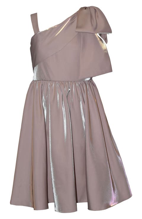 Kids' One Shoulder Shimmer Dress