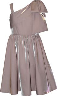 Iris & Ivy Kids' One Shoulder Shimmer Dress