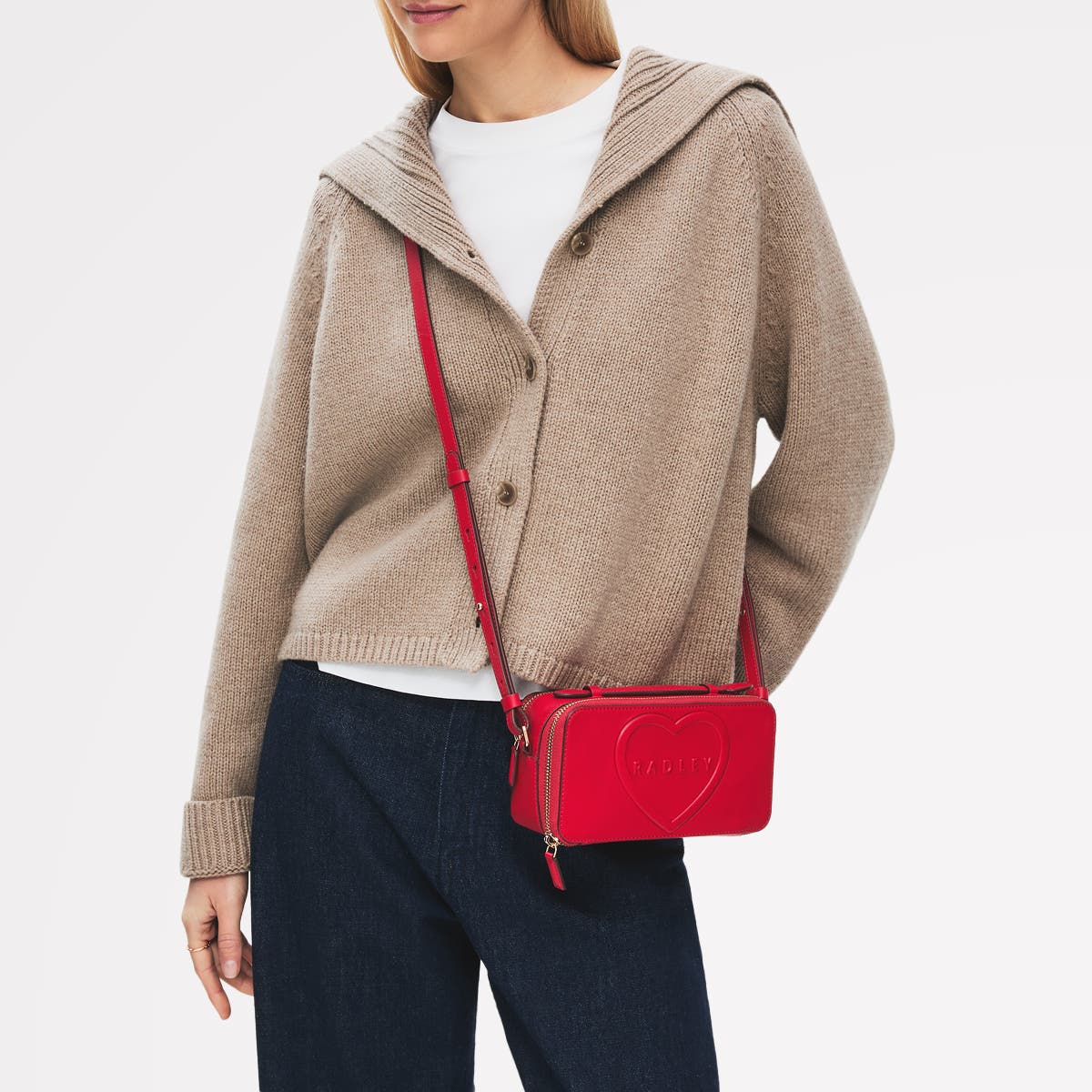 Radley Calvert Way - Heart Street Micro Phone Crossbody  Bag, Alternate, color, Poinsettia