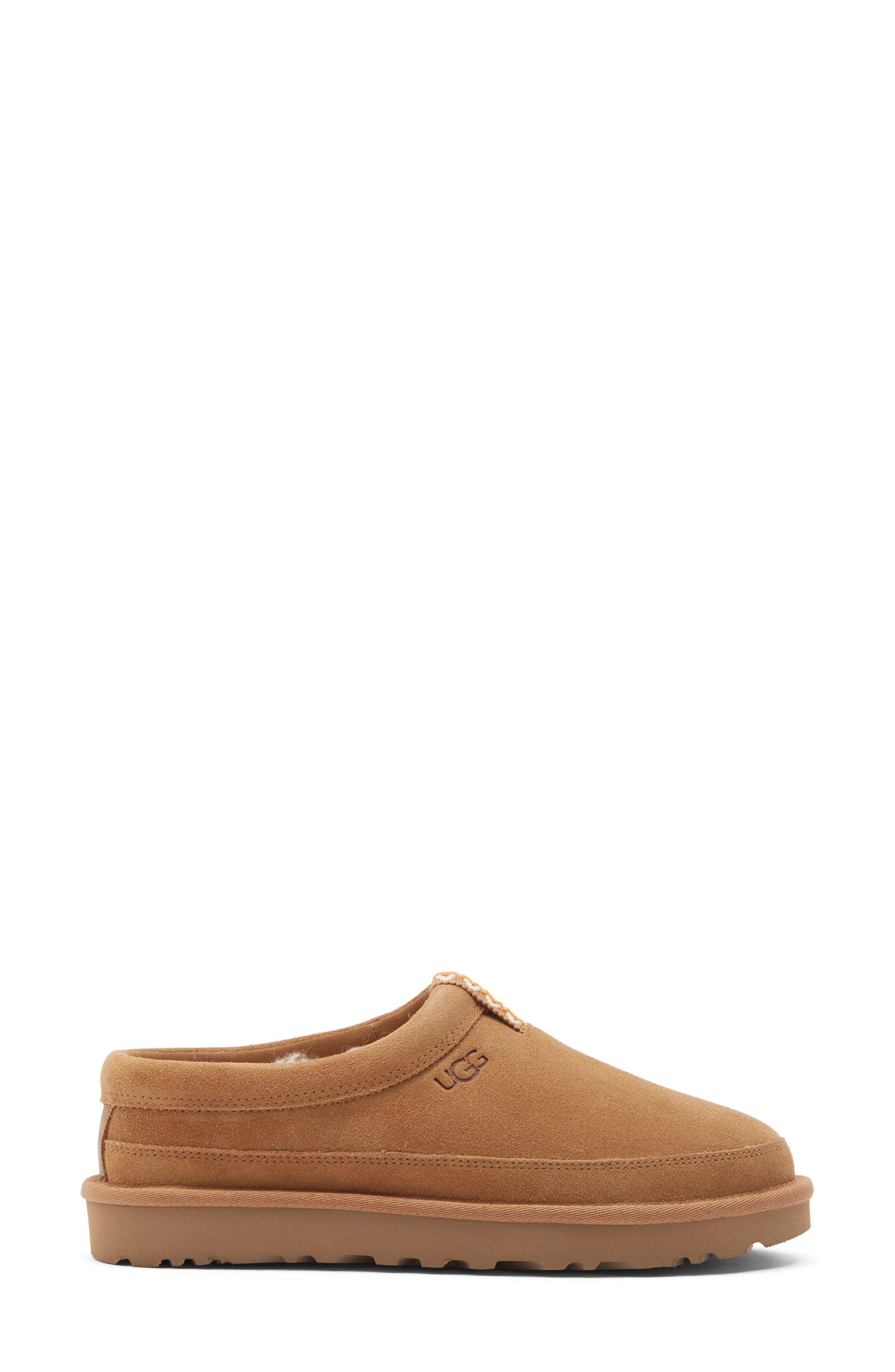 Rozman Leather Genuine Shearling Slipper, Alternate, color, CHESTNUT