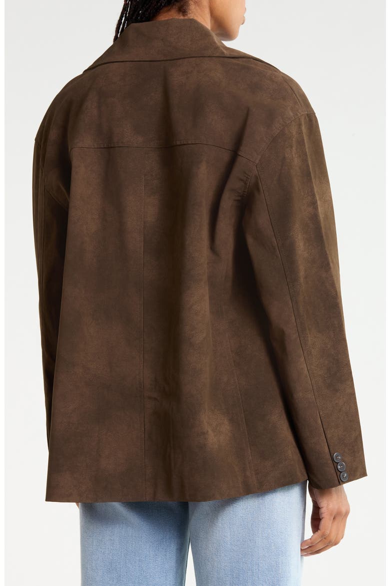 Faux Suede Jacket, Alternate, color, UMBER
