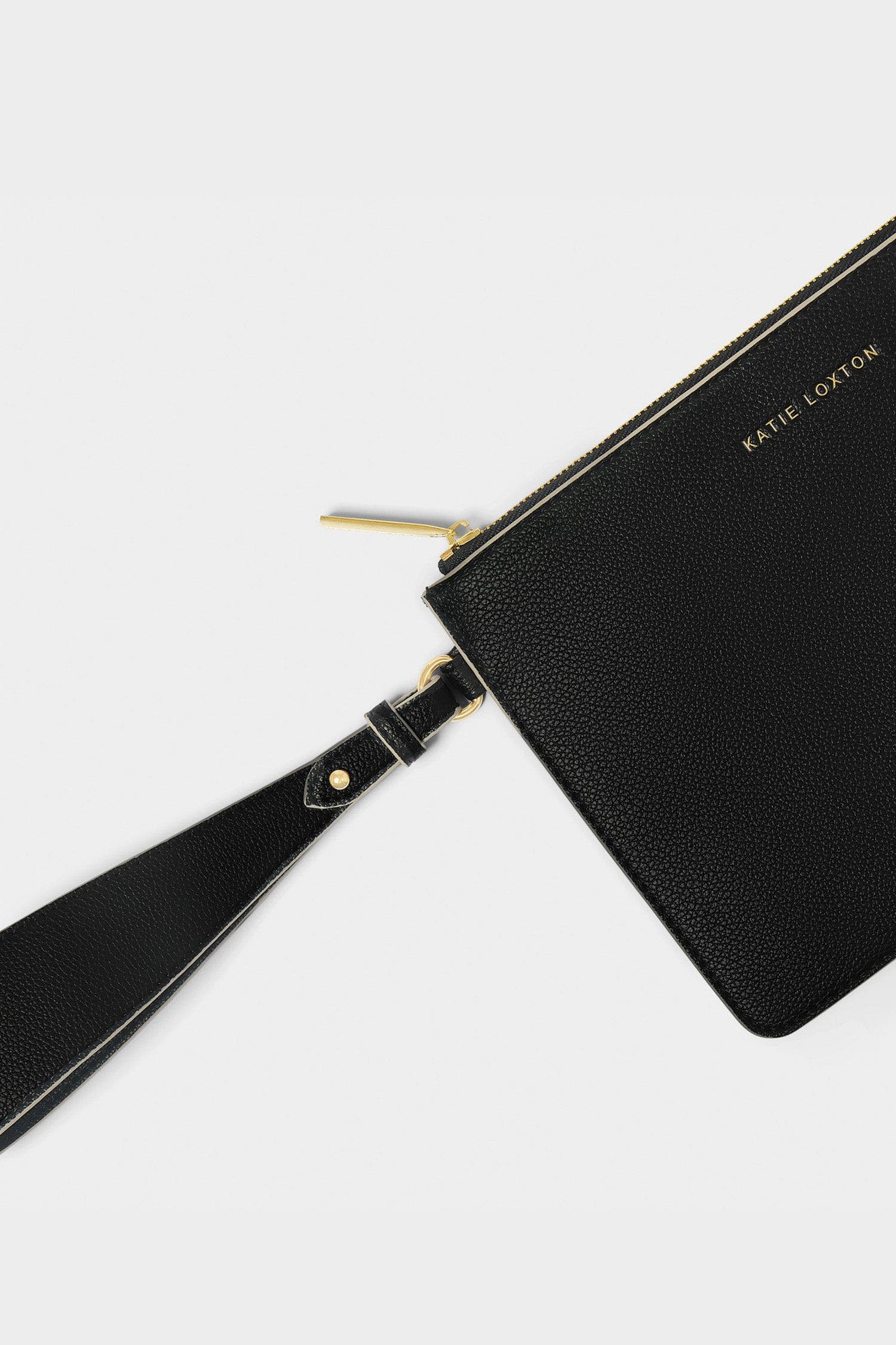 Katie Loxton Marni Wristlet Pouch, Alternate, color, Black