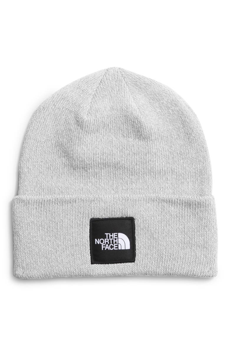 Big Box Logo Beanie, Main, color, TNF LIGHT GREY HEATH