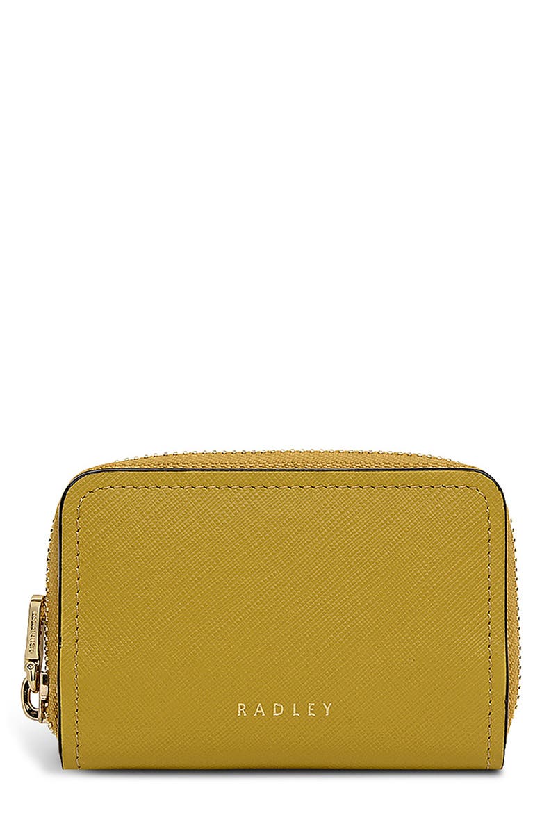 Beech Row Leather Zip Around Wallet, Main, color, OCHRE