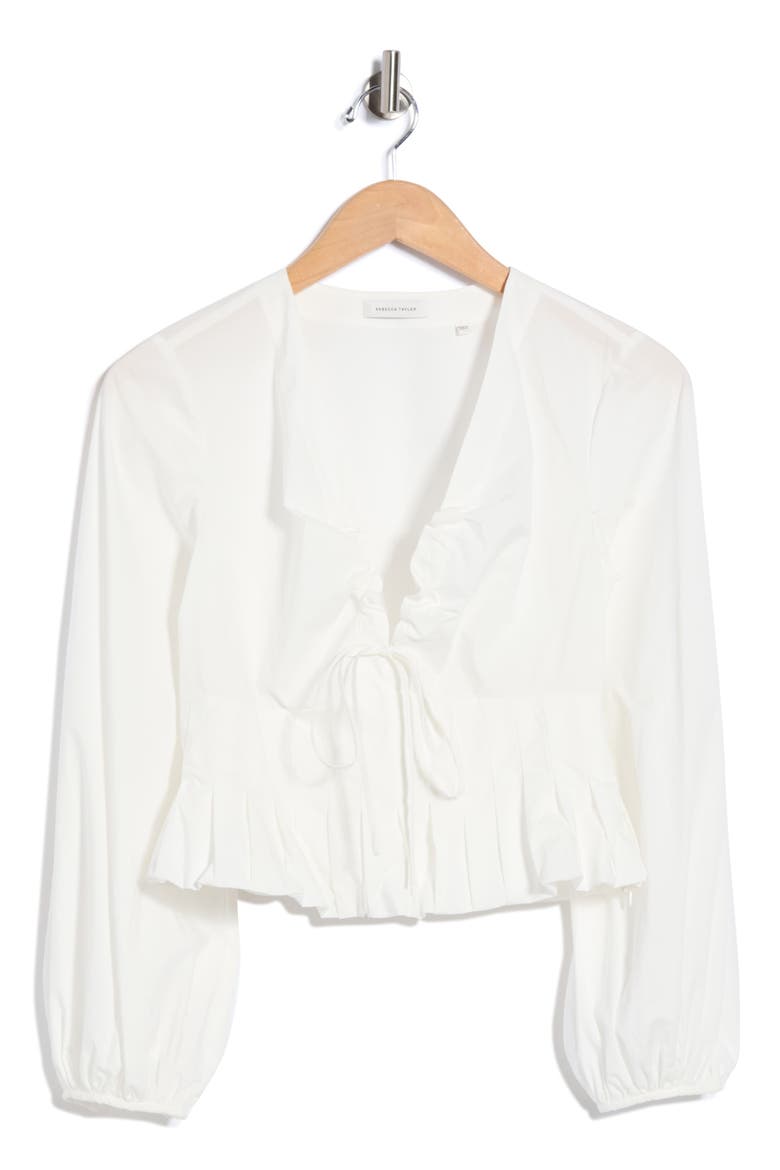 Yara Long Sleeve Peplum Top, Main, color, MILK