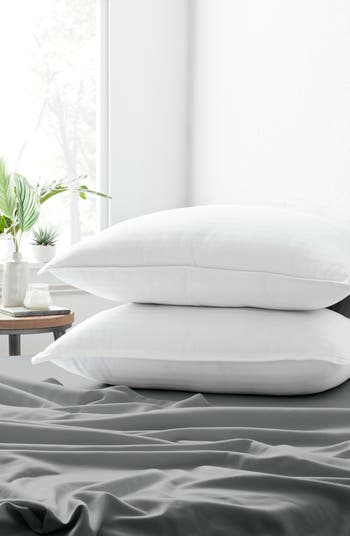 HOME SPUN Plush Down Alternative Gel Fiber Pillows - Pack of 2