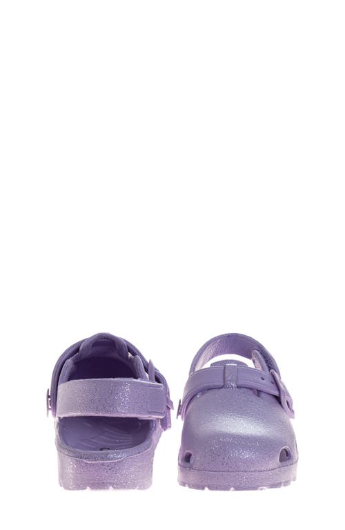Josmo Kids' Metallic Foam Sandal In Purple Glitter