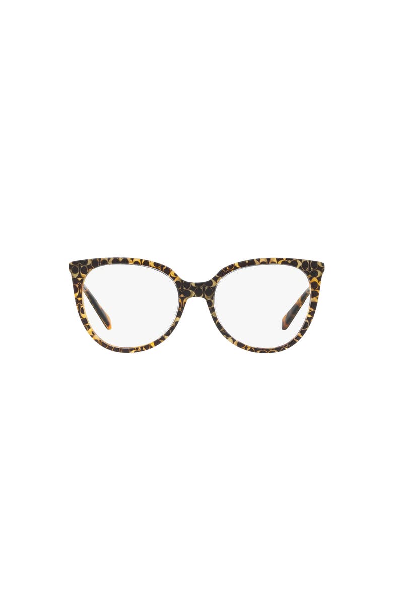COACH 53mm Square optical glasses, Alternate, color, Tortoise