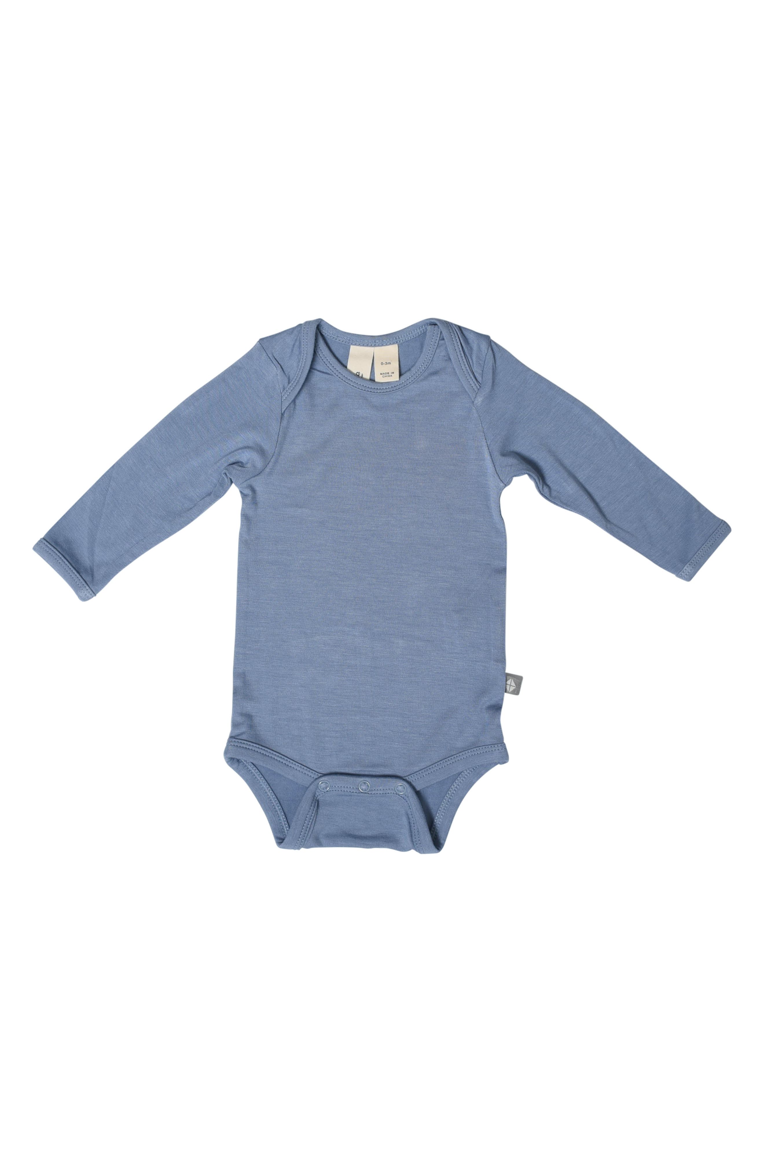 Kyte BABY Long Sleeve Bodysuit in Slate 