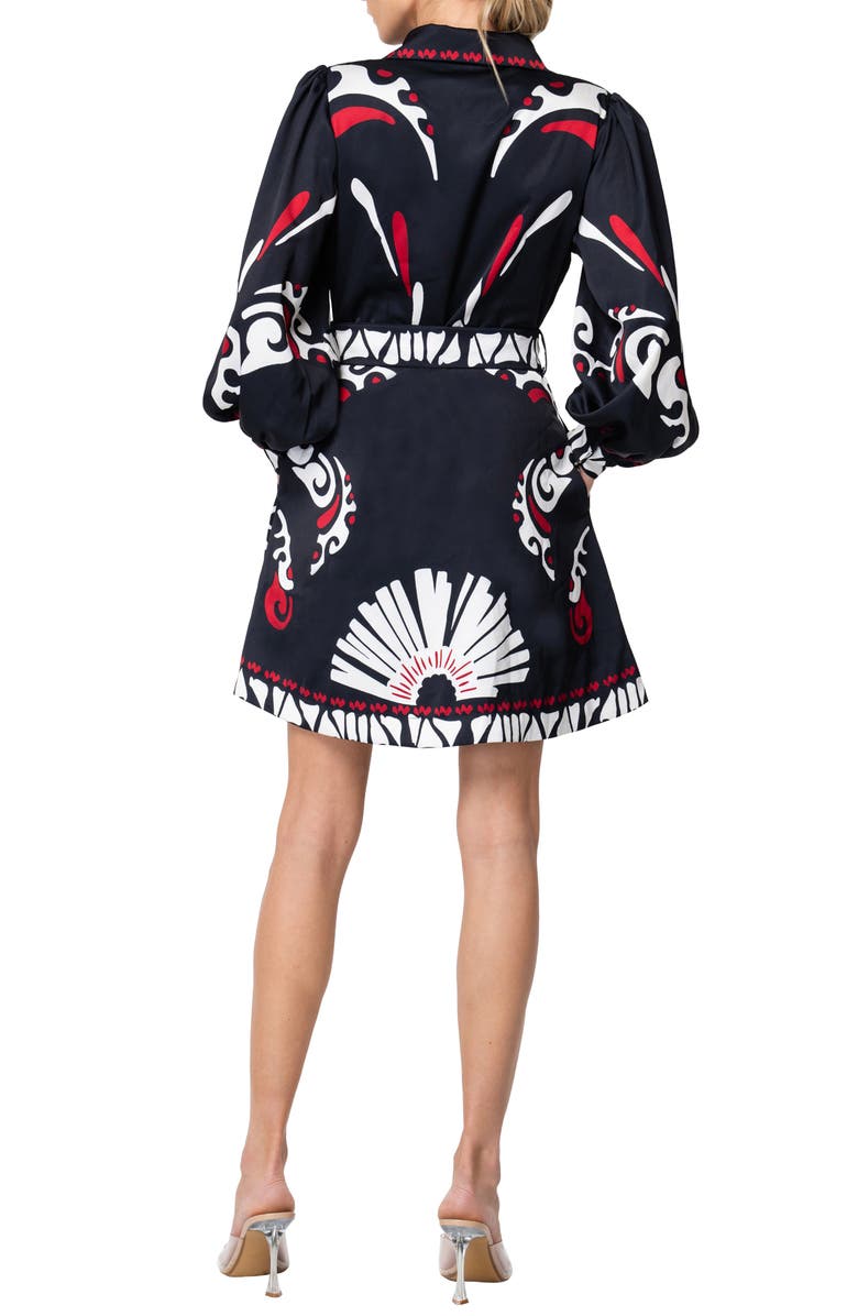 CIEBON Billy Long Sleeve Satin Shirtdress, Alternate, color,