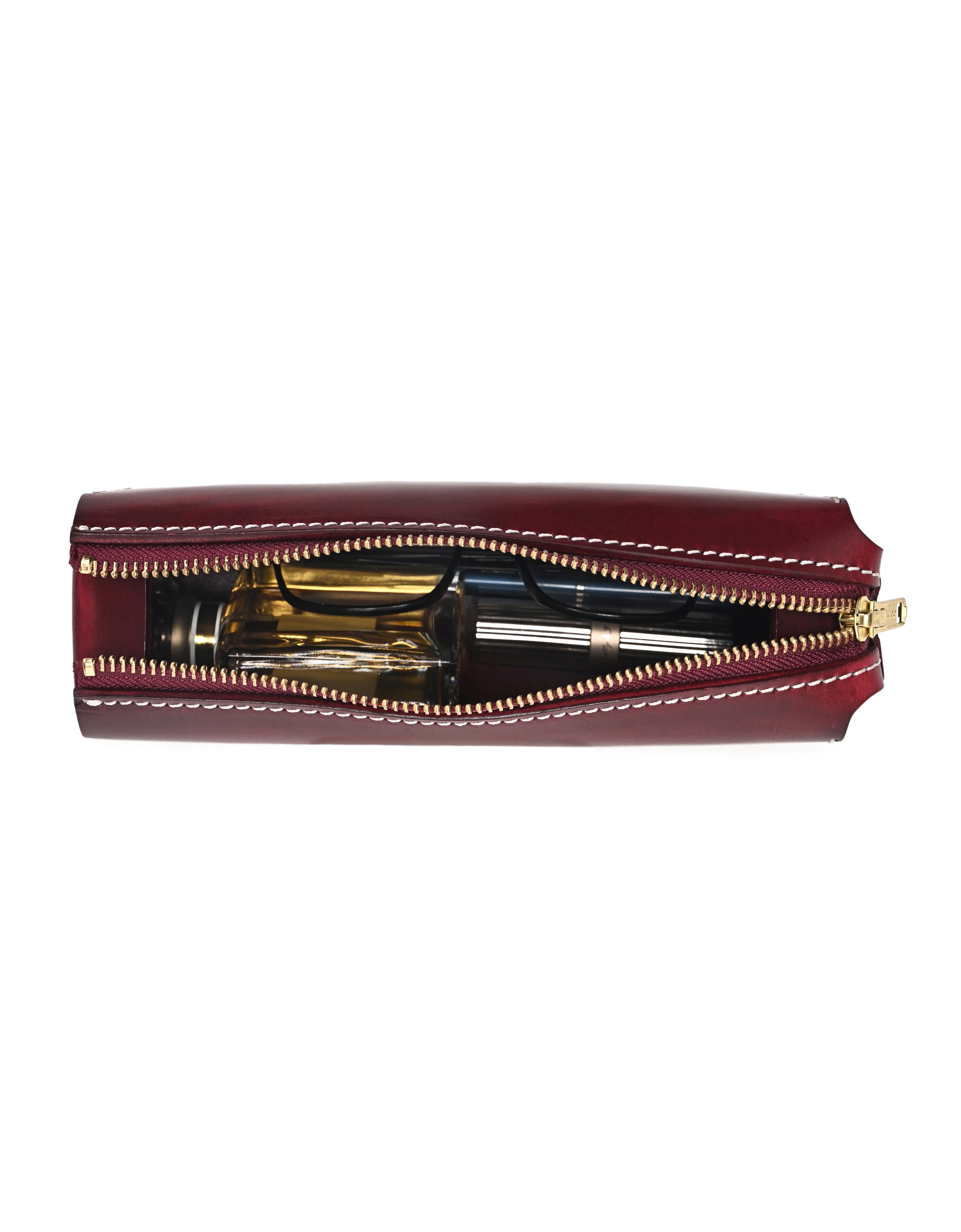 Portable Genuine Leather Utility Box, Alternate, color, Maroon