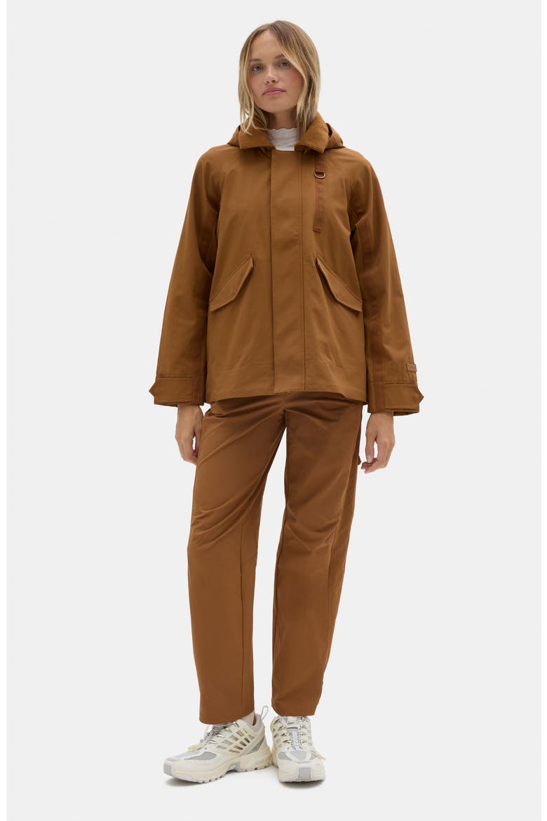 Hooded Rain Jacket, Alternate, color, NUTHATCH