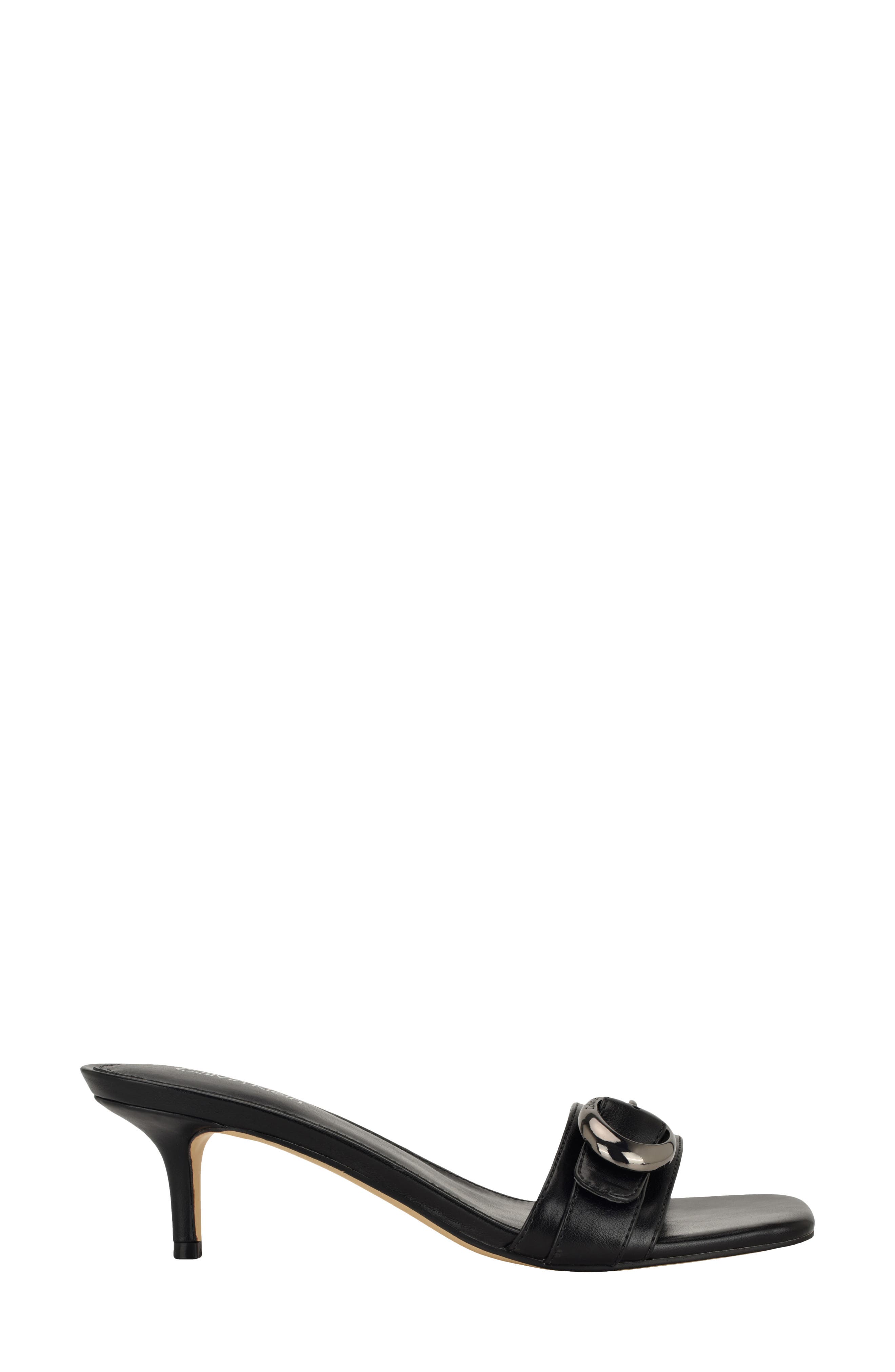 Calvin Klein Neveena Kitten Heel Sandal, Alternate, color, Black