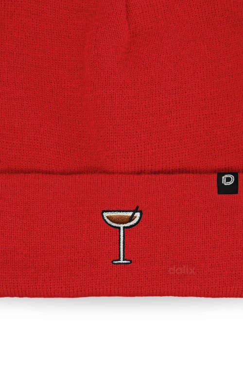 Dalix Espresso Martini Beanie Cap In Red