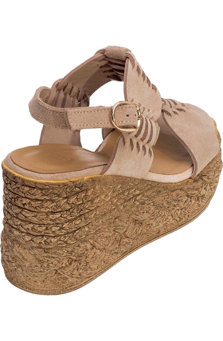 Forever & Always Shoes Olien Suede Leather Platform Espadrilles, Alternate, color, Beige Suede Leather