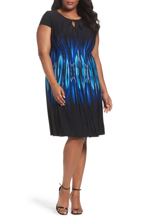 Flame Print A-Line Dress