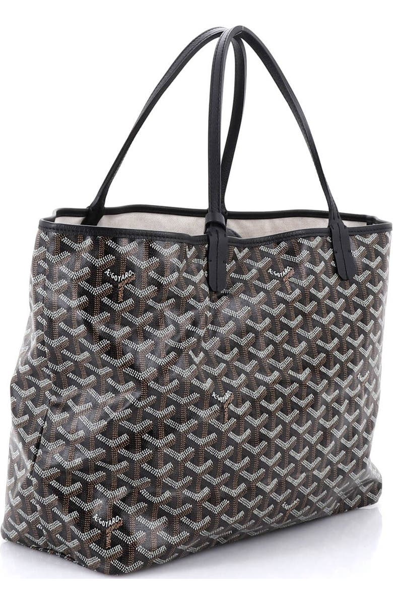 Pre-Owned Goyard Saint Louis Tote Printed Coated Canvas PM, Alternate, color, Black