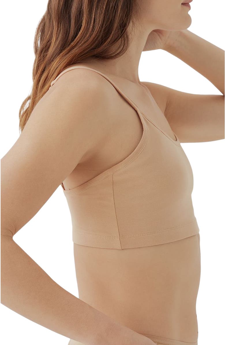 Pact Organic Cotton Everyday Strappy Scoop Bralette, Alternate, color, Sesame