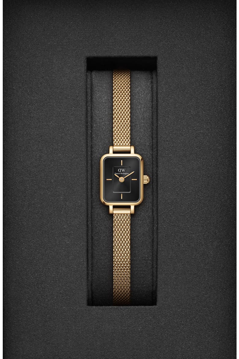 Quadro Mini Bracelet Watch, 15mm x 18mm, Alternate, color, GOLD