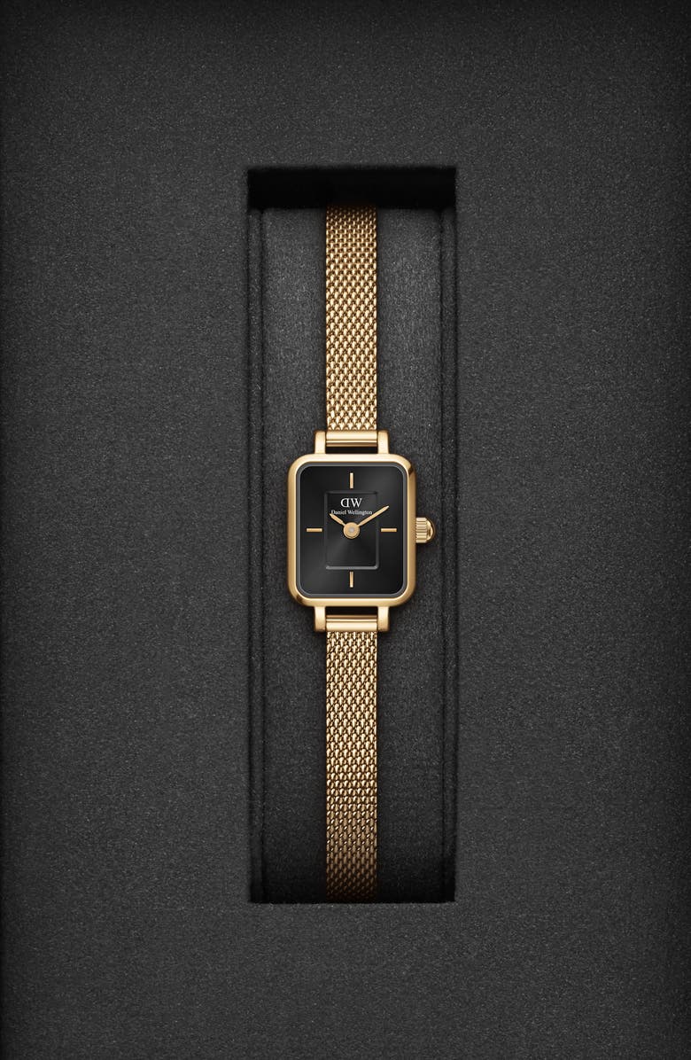 Daniel Wellington Quadro Mini Bracelet Watch, 15mm x 18mm, Alternate, color, Gold