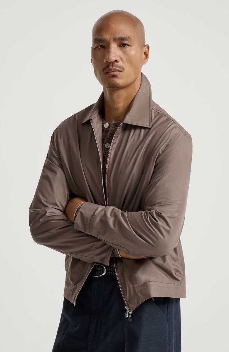 Brunello Cucinelli Unlined outerwear jacket, Alternate, color, Hazelnut