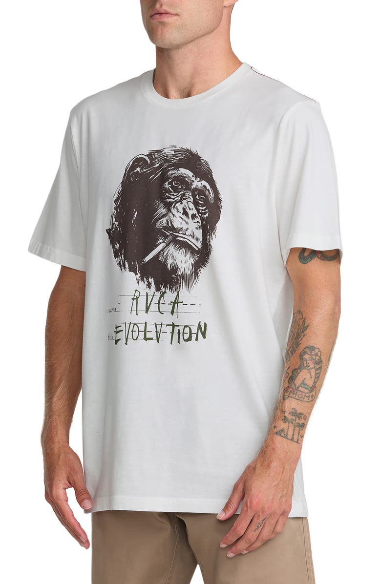 RVCA Evolution Graphic T-Shirt, Alternate, color, Antique White