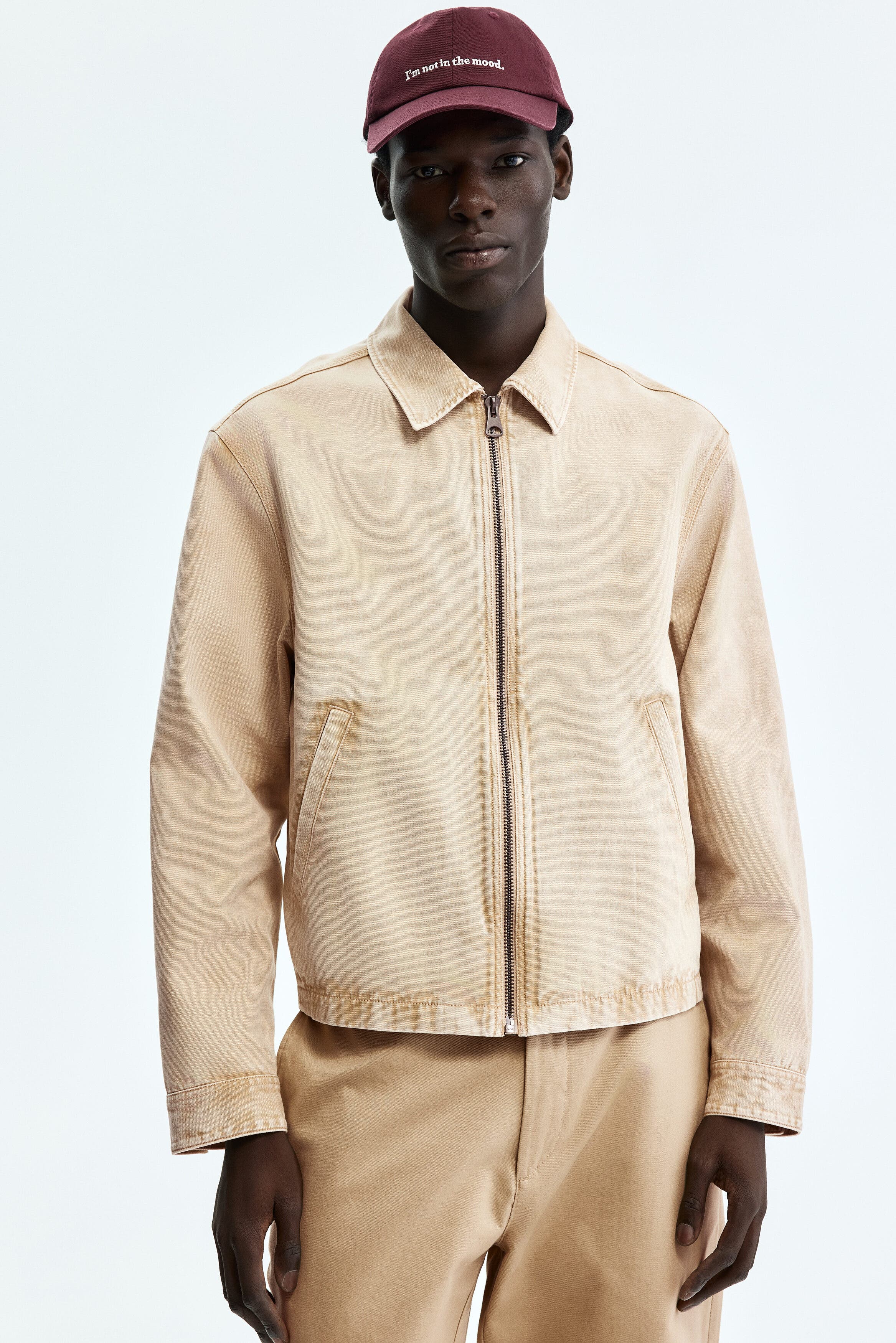 Cotton jacket with collar - image 2