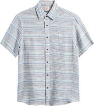 Faherty Palma Linen Short Sleeve Button-Up Shirt