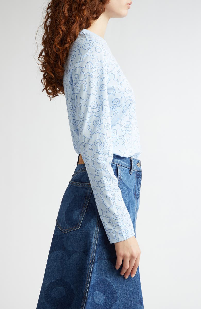 Marimekko Sekunti Piirto Floral Unikko Floral Cotton T-Shirt, Alternate, color, 