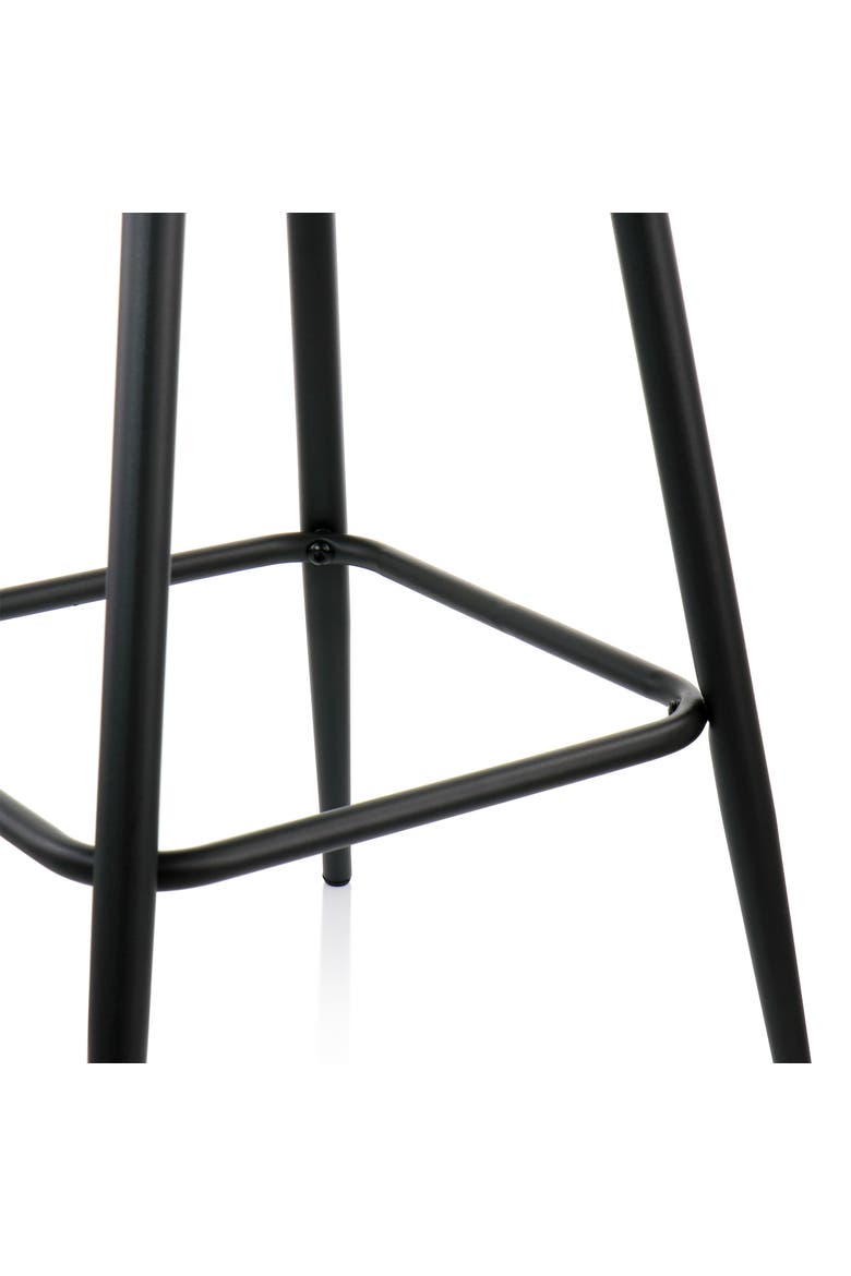 2 Piece Faux Leather Bar Chair with Metal Legs, Alternate, color, Green