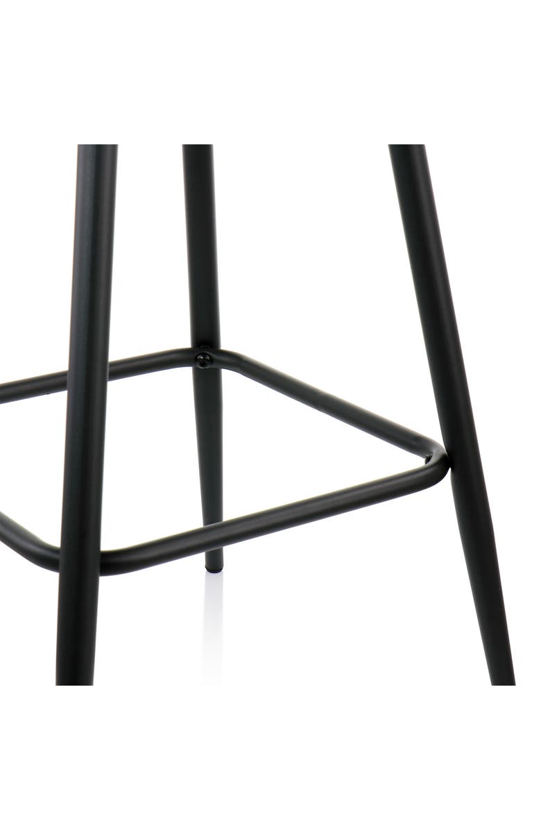 Elama 2 Piece Faux Leather Bar Chair with Metal Legs, Alternate, color, Green