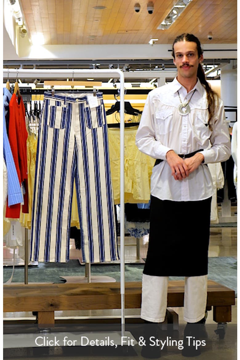 The Emmy Stripe Patch Pocket Wide Leg Pants video
