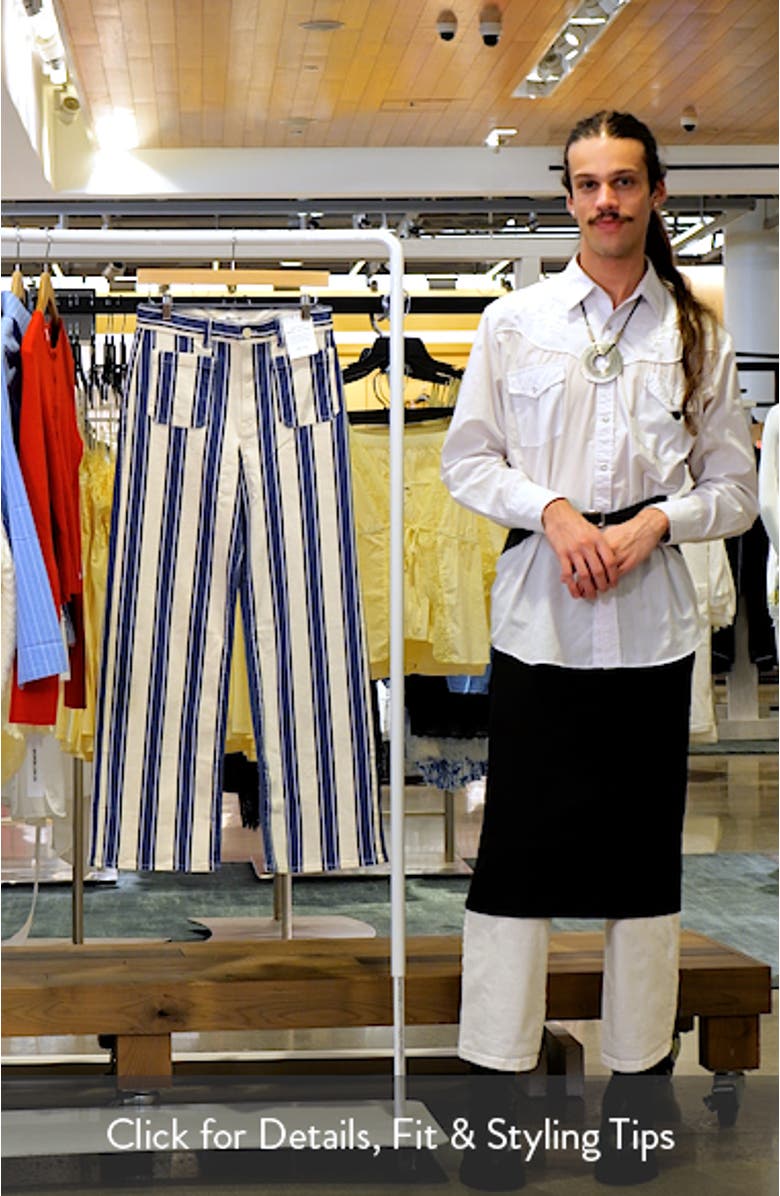 The Emmy Stripe Patch Pocket Wide Leg Pants, sales video thumbnail