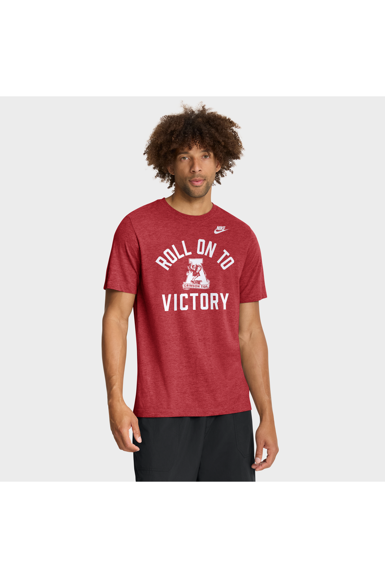 Men's Nike Heather Crimson Alabama Crimson Tide Legacy Mantra Tri-Blend T-Shirt, Main, color, Crimson