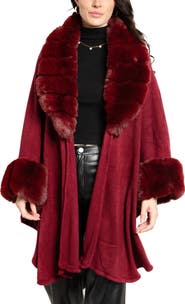 SAACHI Filippa Faux Fur Trim Cardigan