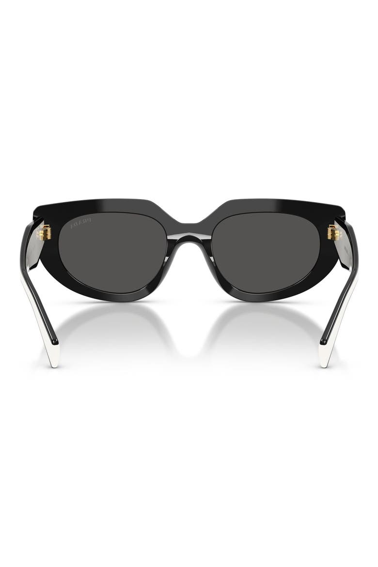 54mm Oval Sunglasses, Alternate, color, BLACK