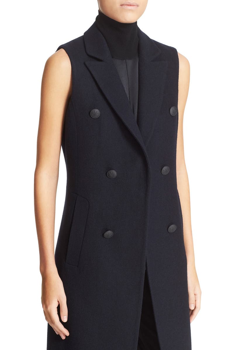 rag & bone 'Faye' Longline Double Breasted Wool Blend Vest, Alternate, color,