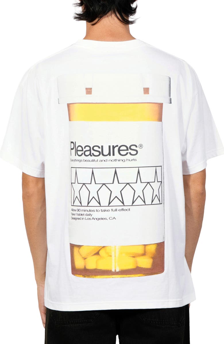 PLEASURES Supplements Graphic Print T-Shirt, Alternate, color, White