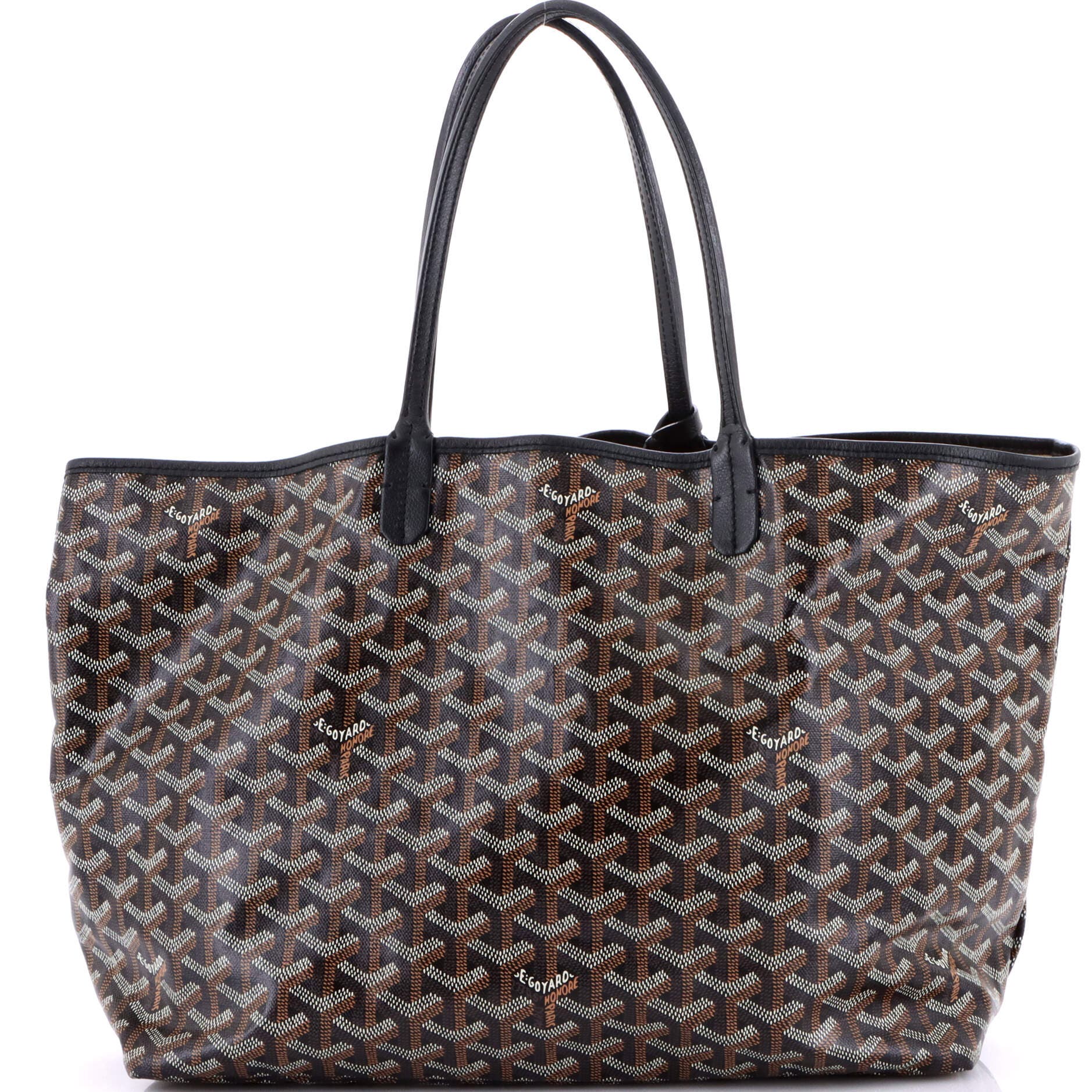 Pre-Owned Goyard Saint Louis Tote Coated Canvas PM, Main, color, Black