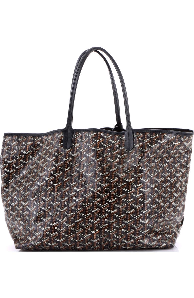 Pre-Owned Goyard Saint Louis Tote Coated Canvas PM, Main, color, Black