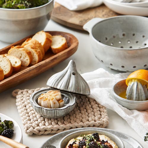 Tag Stinson Small Serving Bowl Light Gray Ceramic Dishwasher Safe In Gray