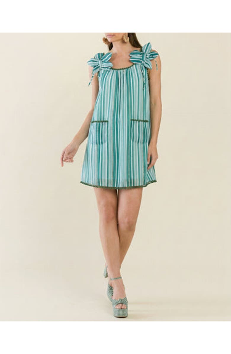 Eddy Venessa Dress x Charli Evans, Main, color, Dunmore Blue Stripe