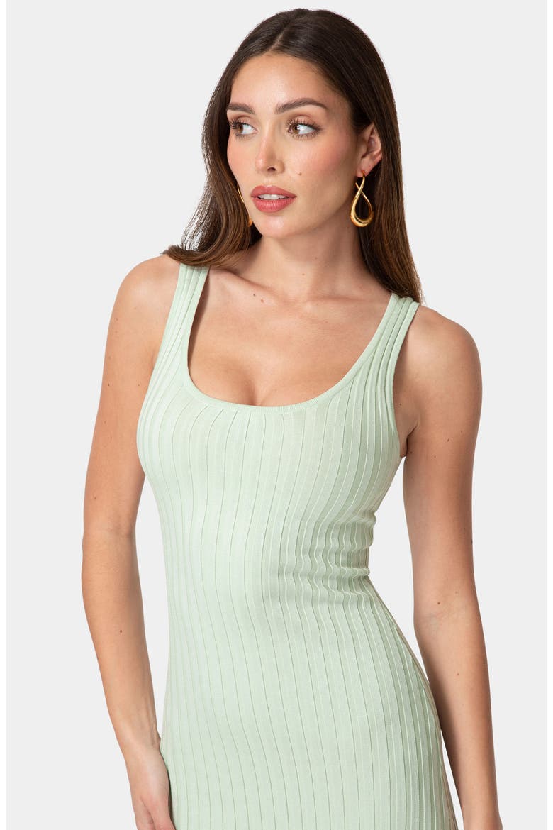 Sleeveless Ribbed Maxi Dress, Alternate, color, SEAFOAM