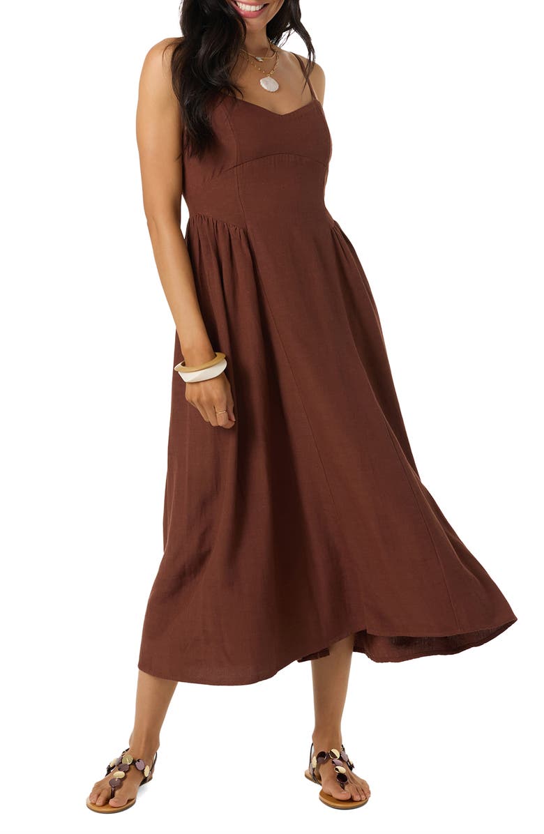 O'Neill Linden Sundress, Main, color, Coconut Brown