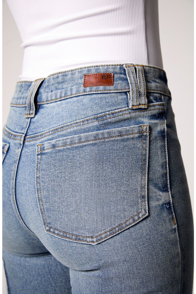Maya Mid Rise Seamed Bootcut Jeans, Alternate, color, Med Tel Aviv