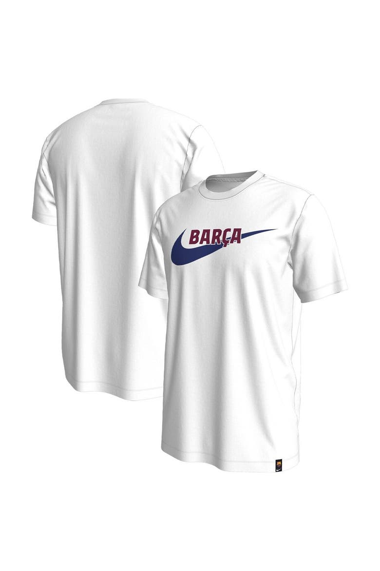 Men's Nike White Barcelona Swoosh T-Shirt, Main, color, White
