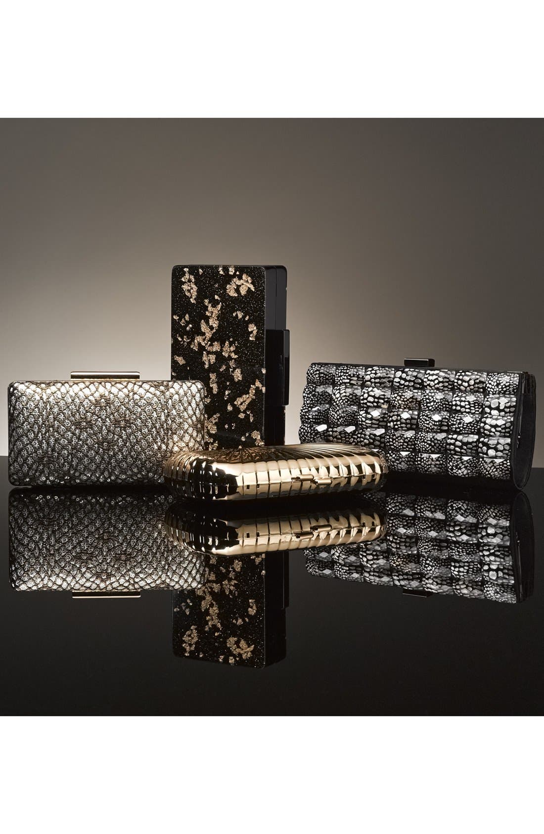'Glimmer' Resin Clutch, Alternate, color, BLACK/ GOLD