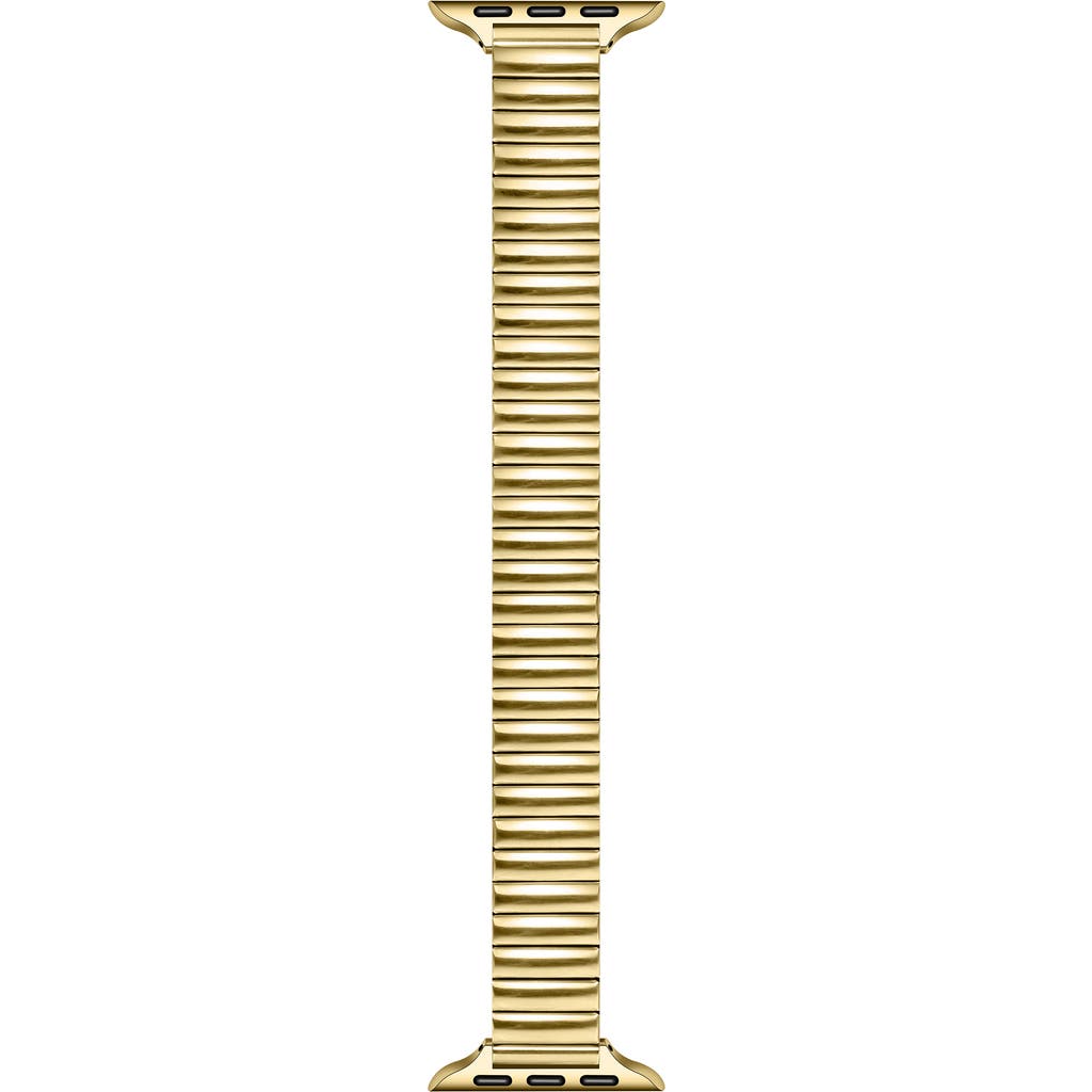 The Posh Tech Slink Skinny Elastic Stainless Steel Apple Watch® Watchband In Gold
